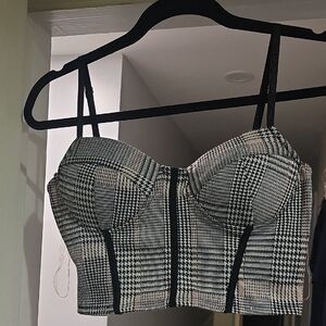 Haute Monde Black and White Patterned Top